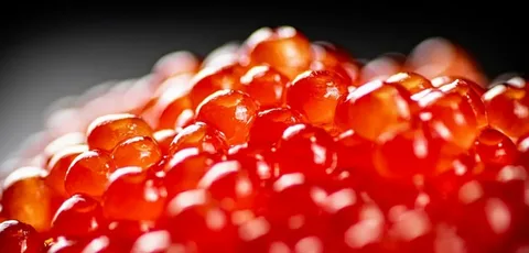 تصویر 2 از خاویار سرخ رنگ طبیعی بشقاب